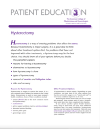 Hysterectomy
